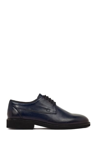 Derimod Men's Navy Blue Lace-Up Leather Casual Shoes 26Sfd603118