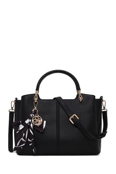 Derimod Women's Black Long Strap Accessory Shoulder Bag Ab150004Sv