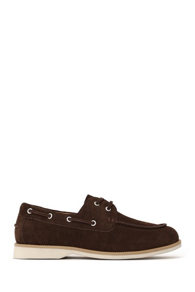 Derimod Men's Brown Lace-Up Suede Leather Casual Shoes 26Sfd691910