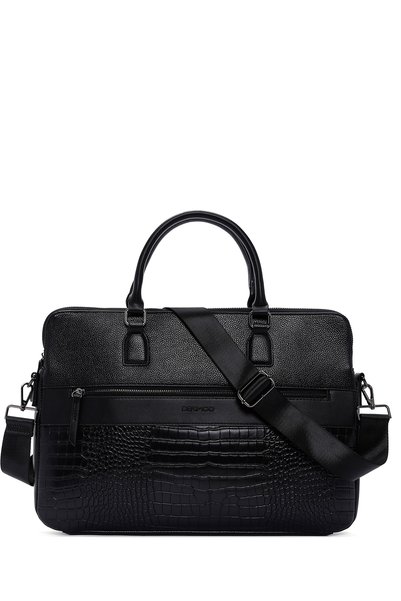 Derimod Men's Black Long-Strapped Briefcase 23SBD320214