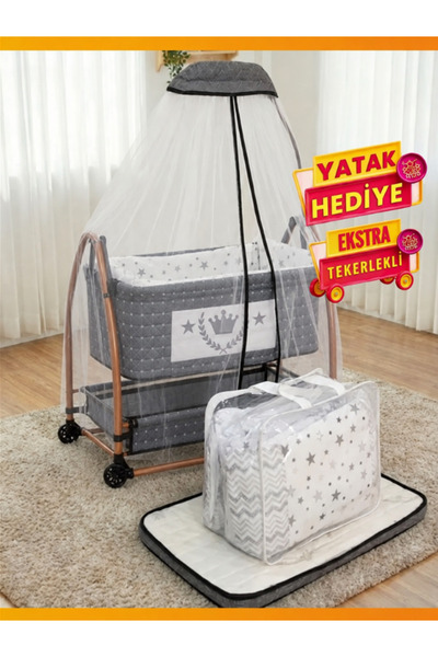 modabebekler Anne Yanı Beşik Yatak Hediyeli Sallanır ve Sabitleyici Özellikli...