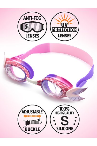 Denokids Girl's Swimming Goggles Anti-Fog Mermaid