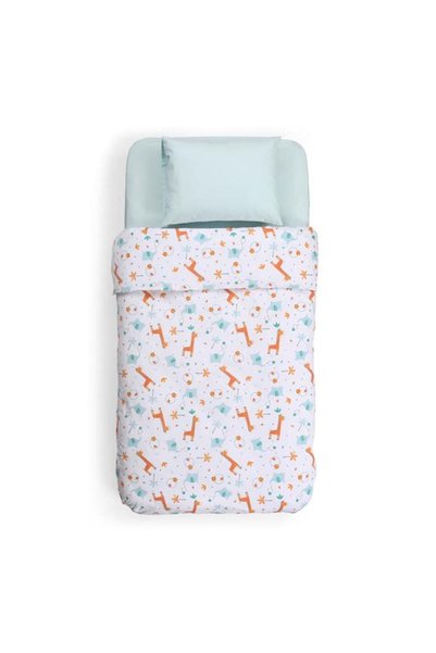 Generic Brand Baby Duvet Cover Set, 2-Piece, Giraffe, Blue, 100 x 150 cm
