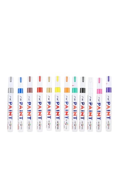 Choice 12 Color 1/3/12pcs White Paint Pen Paint Markers Waterproof Car Tyre O...
