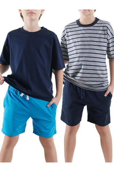 Denokids Erkek Çocuk Basic 2'li Paket Şort