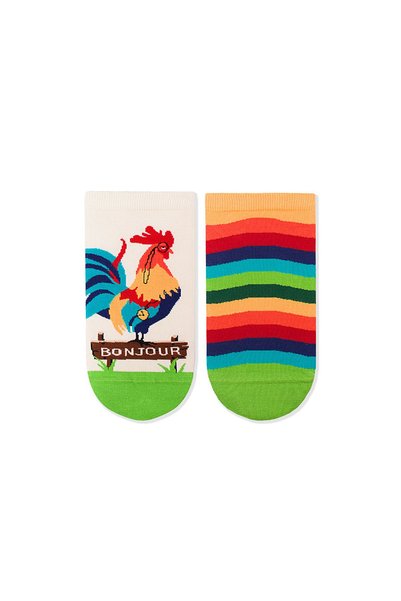 Pirin Hill Sosete scurte bumbac ARTY SOCKS Sneaker Rooster GREEN