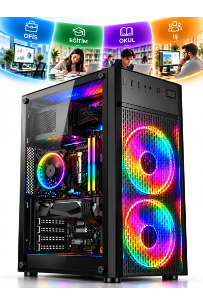 J-TECH Intel Core i5-3470 8GB RAM 128GB SSD Masaüstü Bilgisayar S1156