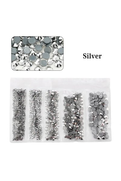 Choice7 SS6-SS30 mix size silver High Quality 1200Pcs/lot Hotfix Multicolor R...
