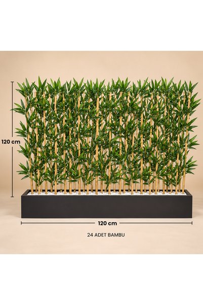 ERHAN FLOWERS 120 cm.saksida 120.cm.24 adet bambu speratör