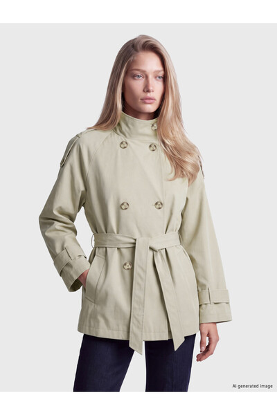 LC Waikiki Quality Pieces from Çelebi Store Women's Gabardine Trench Coat wit...