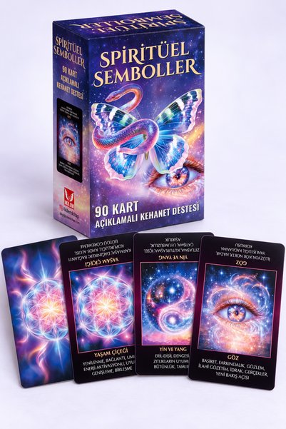 İkilem Yayınevi Spiritüel Semboller / 90 Kart Açıklamalı Tarot Kehanet Destesi ve Dijital Rehber