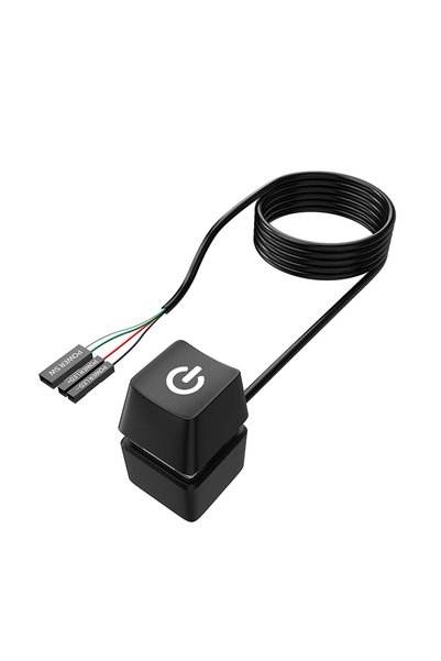 Choice 1.8m Black 1.8M Computer Desktop Switch With LED Lights PC Motherboard...