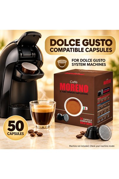Moreno Coffee capsules Aroma Blue for Dolce Gusto, 50 pcs.