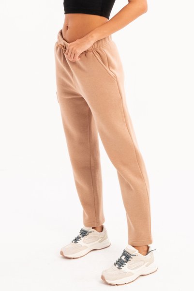 JUSTEVER Relaxed Fit, High-Waisted, Fleece-Lined Mink Women's Sweatpants - Echo