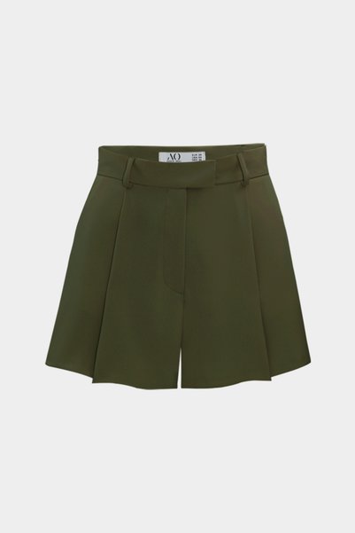 Açelya Okcu Premium Lowry Wide Leg Mini Boy Woven Shorts