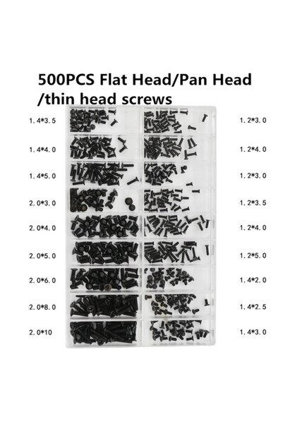 Choice3 K 500PCS Laptop Notebook Screws Set Replacement 18Sizes Computer Repa...