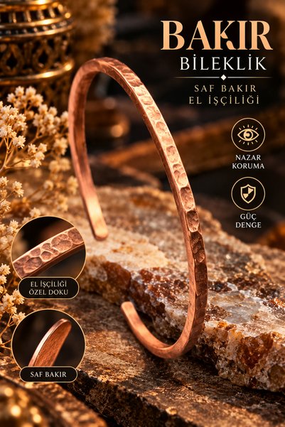 NBS Beautiful Naturel Stones Pure Copper Real Bracelet Adjustable Elegant Uni...