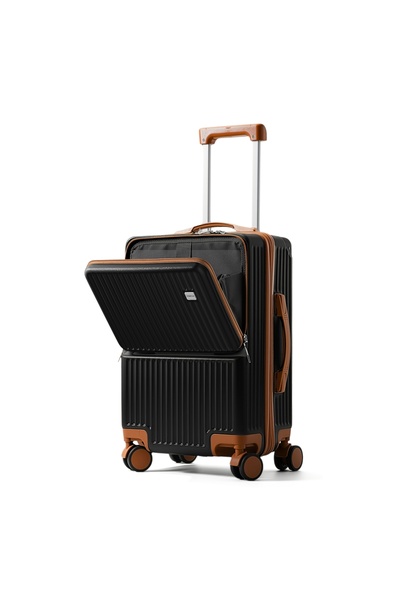 Tereplus Check In 24" Bag with Front Open, USB Port, Silent Wheels, Hook