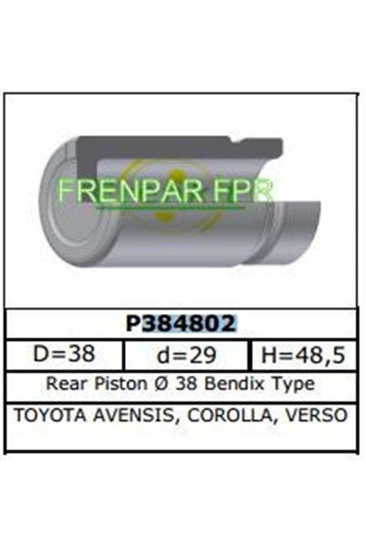 FPR Fren Kaliper Pistonu Arka Toyota, Honda