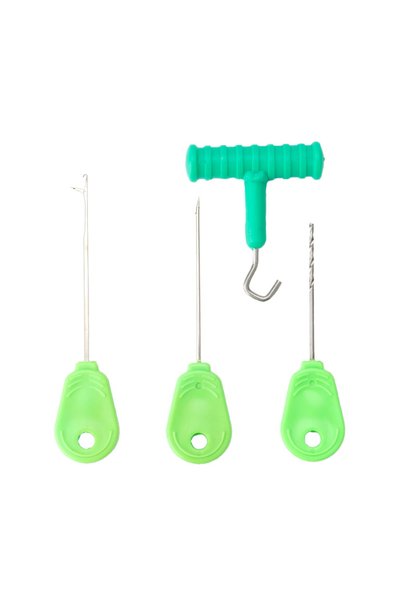HIRISI BT06 Green BT06 4Pcs Carp Fishing Bait Needle With Storage Box Profess...