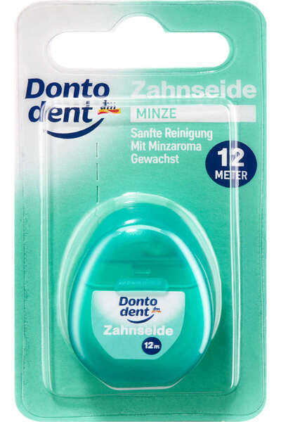 Donto dent Ață dentară cerată cu aromă de mentă, 12 m