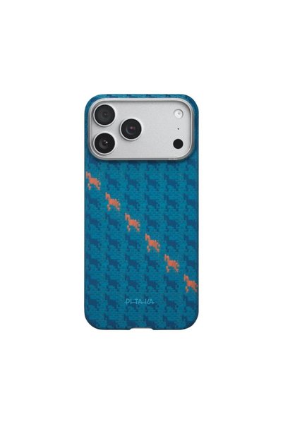 PITAKA Husă pentru iPhone 17 Pro Max, Happiness Rides, Edge Case, Indigo