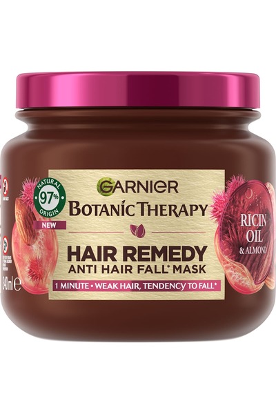 OEM Mască de păr Hair Remedy cu ulei de ricin, 340 ml