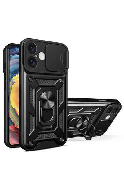 OEM Husă Defender Slide pentru iPhone 16 6,1 " neagră