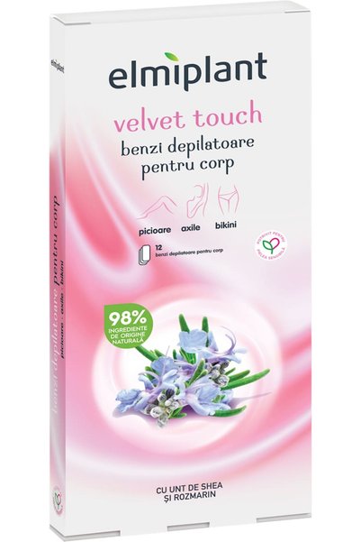 ELMIPLANT Velvet Touch benzi depilatoare pentru corp, 12 buc