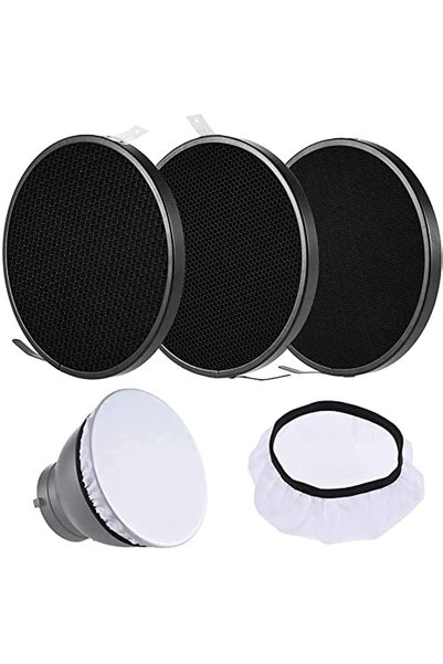 eWINNER 7" Standard Beauty Dish Bowens Mount Flash Reflector Diffuser w/Honey...