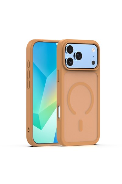 OEM Husă Mag Matt pentru iPhone 17 Pro 6,3 " / iPhone 18 Pro 6,3 " maro cu ga...
