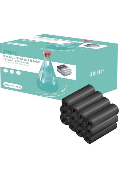 Generic أكياس قمامة صغيرة 240 قطعة، أكياس نفايات لسلة المهملات للحمام والمطبخ...