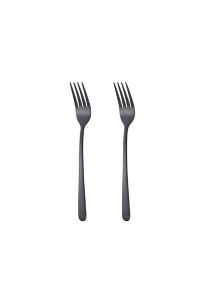 Jumbo Furculite din Otel Inoxidabil Negre "Black" 21cm - 2buc