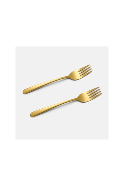 Jumbo Furculite Mici din Otel Inoxidabil „Gold” 15cm - 2buc