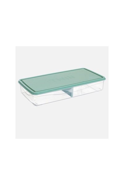 Jumbo Caserola cu 2 Compartimente & Capac Verde Menta 1,2L
