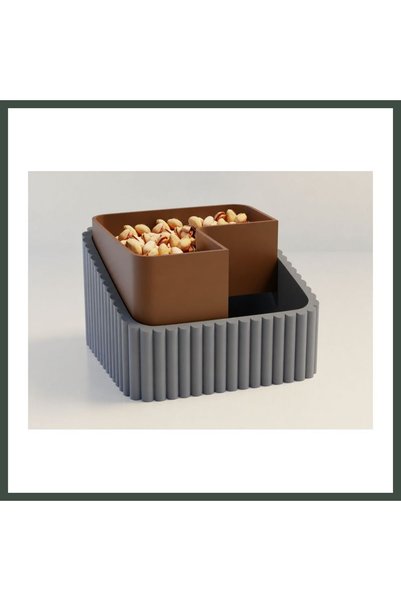 Generic Brand 3D Printed Peanut Bowl - Double Compartment Shell Separator Ser...