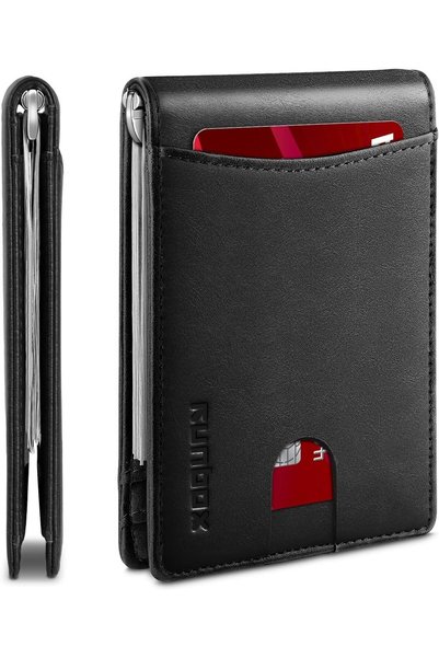 Generic Money Clip Wallet for Men Genuine Leather Slim RFID Blocking Bifold M...