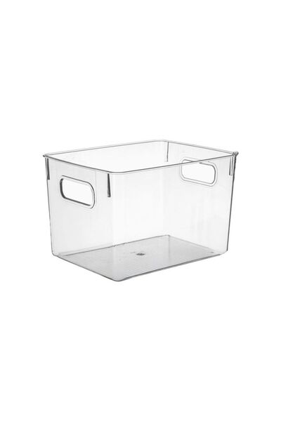Jumbo Cutie Organizator din Plastic Transparent cu Manere 22.3x19.4x15.2cm