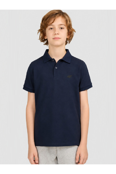 4F Tricou pentru băieți M0821 - Bluză cu mânecă scurtă și guler rotund - Îmbrăcăminte casual de zi cu zi - Purtare casual de zi cu zi