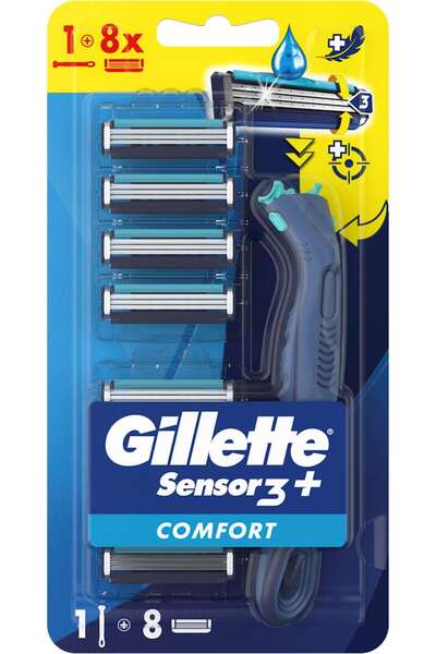 Gillette Aparat de ras Sensor3 Comfort + 8 rezerve, 1 buc