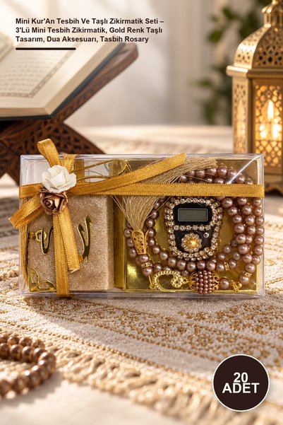 Yenilig 20 Pieces Mini Quran Prayer Beads and Stone Zikirmatik Set – 3-Piece ...