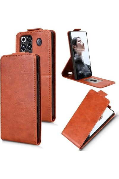 GENERAL غطاء قلاب متوافق مع هاتف ZTE Nubia RedMagic 11 Pro مع حامل للبطاقات