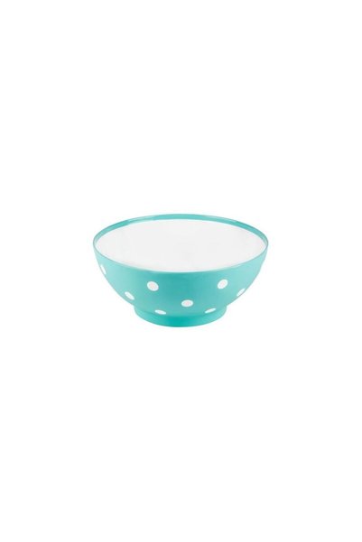 Jumbo Matte Green Plastic Bowl with Polka Dots 350ml