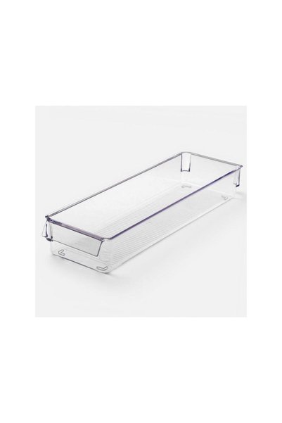 Jumbo Organizator din Plastic Transparent cu Maner pentru Frigider 36x10,5x5cm