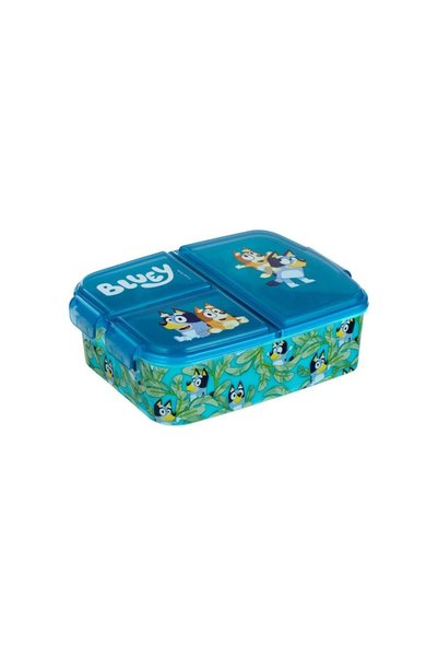 Jumbo Caserola din Plastic cu 3 Compartimente Albastra Bleu Bluey pentru Copi...