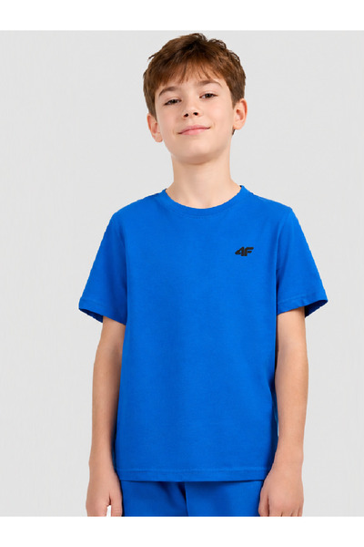 4F Tricou pentru băieți M3507 - Bluză cu mânecă scurtă și guler rotund - Îmbrăcăminte casual de zi cu zi - Purtare casual de zi cu zi