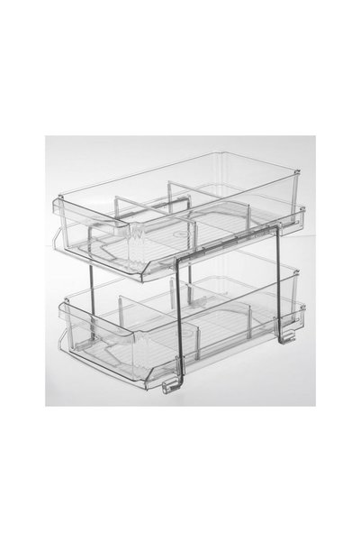 Jumbo Sertar Organizator Transparent cu 2 Nivele 32x18.5x23cm - 9L