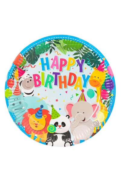 Baloane Vesele Set 6 Farfurii Petrecere Jungla – 18 cm