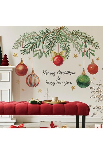 Generic Merry Christmas Wall Decals Happy New Year Wall Stickers Removable Ch...