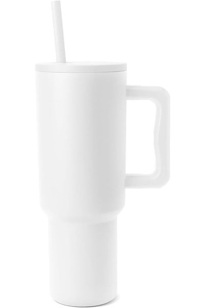 Generic Modern 40 oz Tumbler with Handle and Straw Lid | Insulated Cup Reusab...